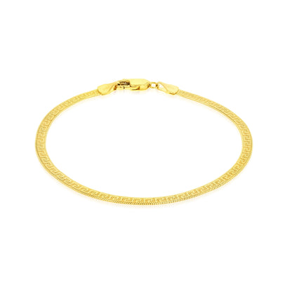 18K Pure Gold Flat Bracelet