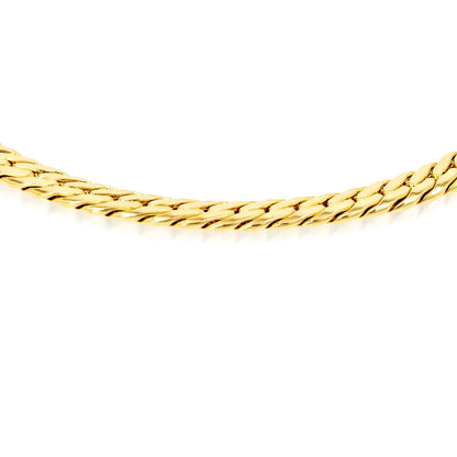 18K Pure Gold Thick Flat Bracelet