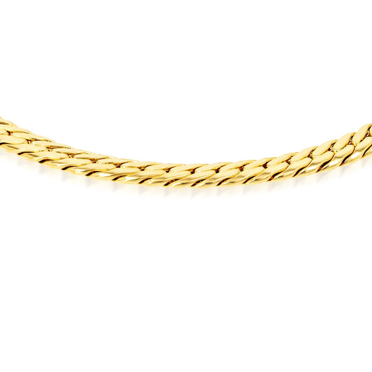18K Pure Gold Thick Flat Bracelet