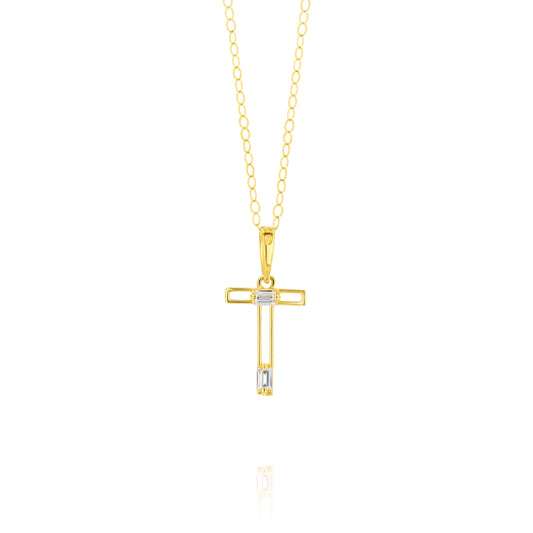 18K Pure Gold Fine Letter T Necklace