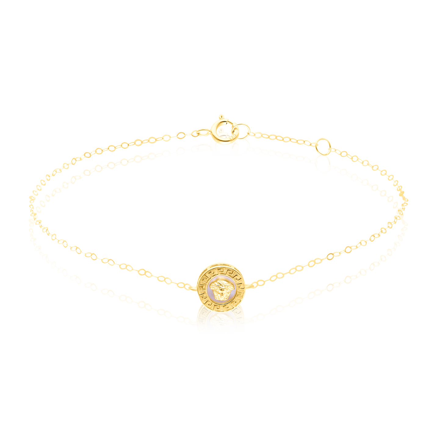 18K Pure Gold Round V.R.C Bracelet