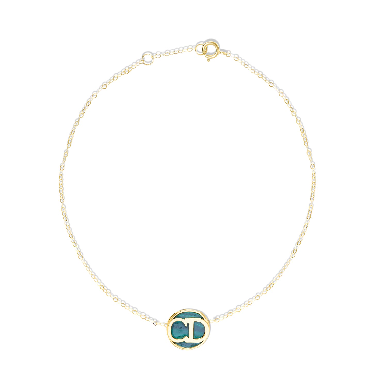 18K Pure Gold C.D Green Bracelet