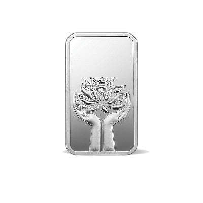 MMTC PAMP 10 Gram Lotus Flower Silver Bar