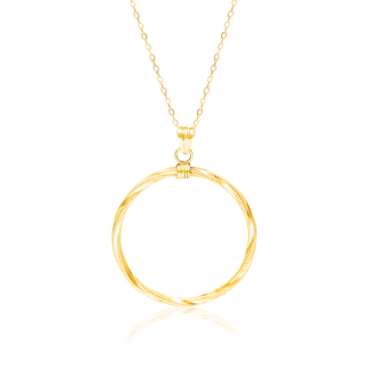 18K Pure Gold Twisted Round Jewelry Set