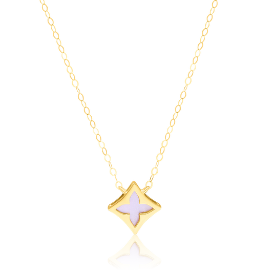 18K Pure Gold Star Necklace