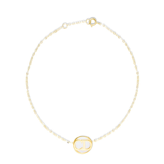 18K Pure Gold C.D White Bracelet