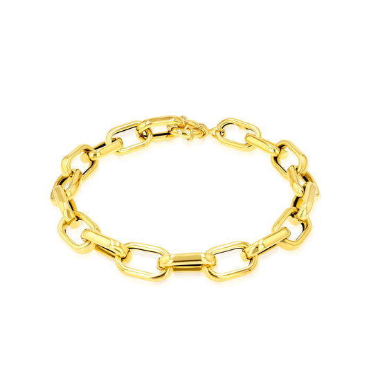 18K Pure Gold Elegant Linked Bracelet