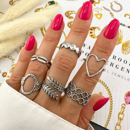 Heart Ring, Stainless Steel