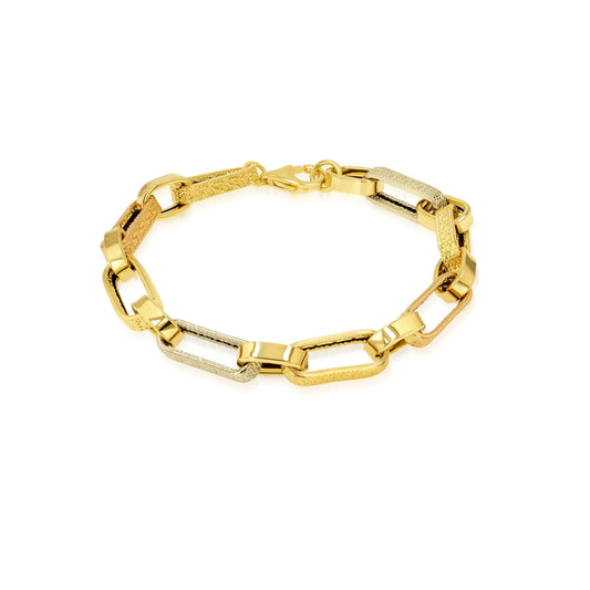 18K Pure Gold Elegant Linked Bracelet