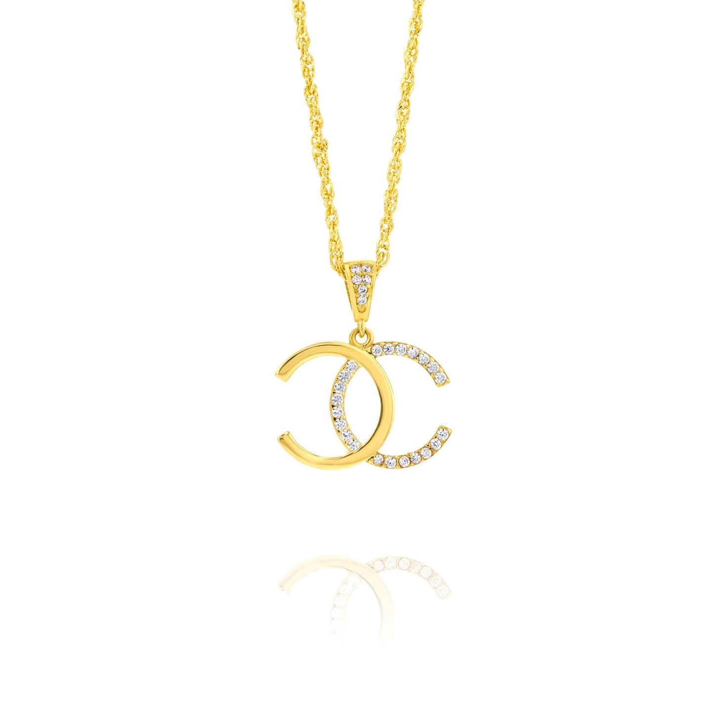 18K Pure Gold Elegant C.H Necklace