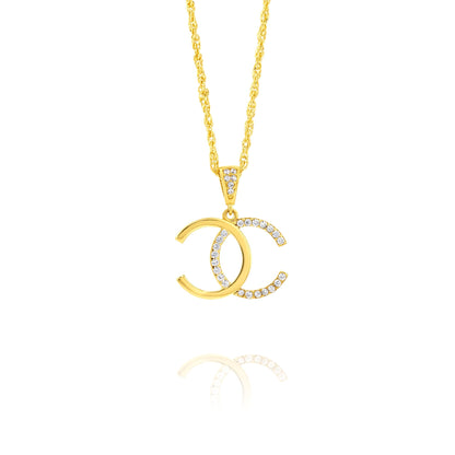 18K Pure Gold Elegant C.H Necklace