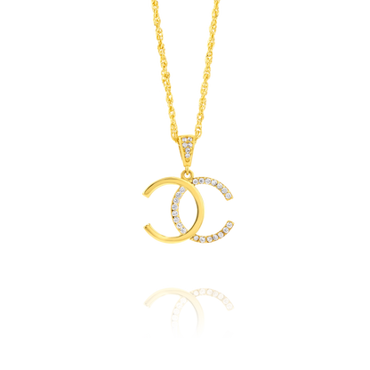 18K Pure Gold Elegant C.H Necklace