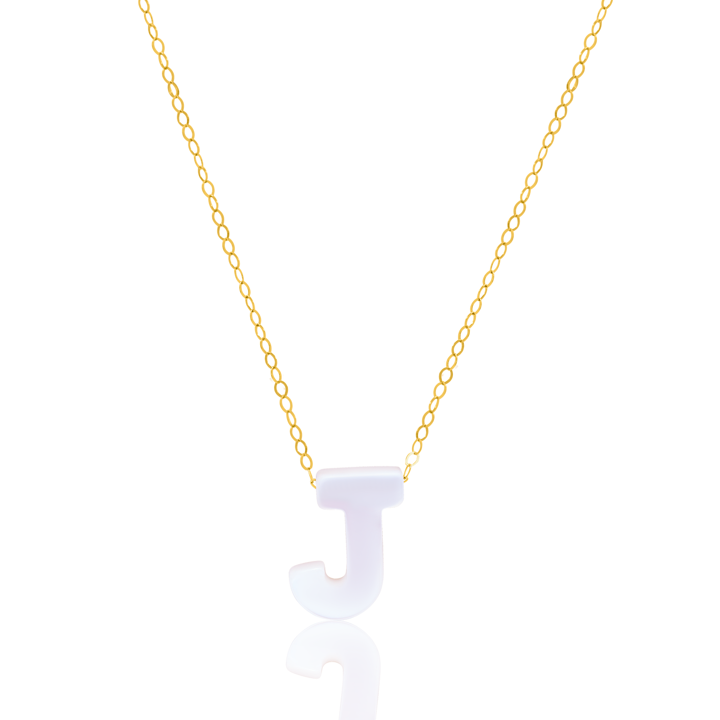 18K Pure Gold Mother A-Z Letter Necklaces