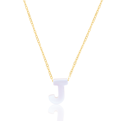 18K Pure Gold Mother A-Z Letter Necklaces