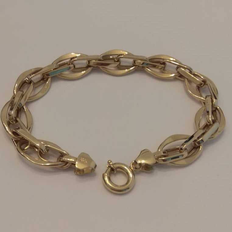 18K Pure Gold Elegant Link Bracelet