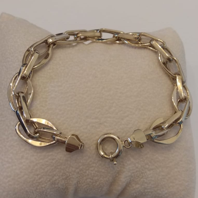 18K Pure Gold Elegant Link Bracelet