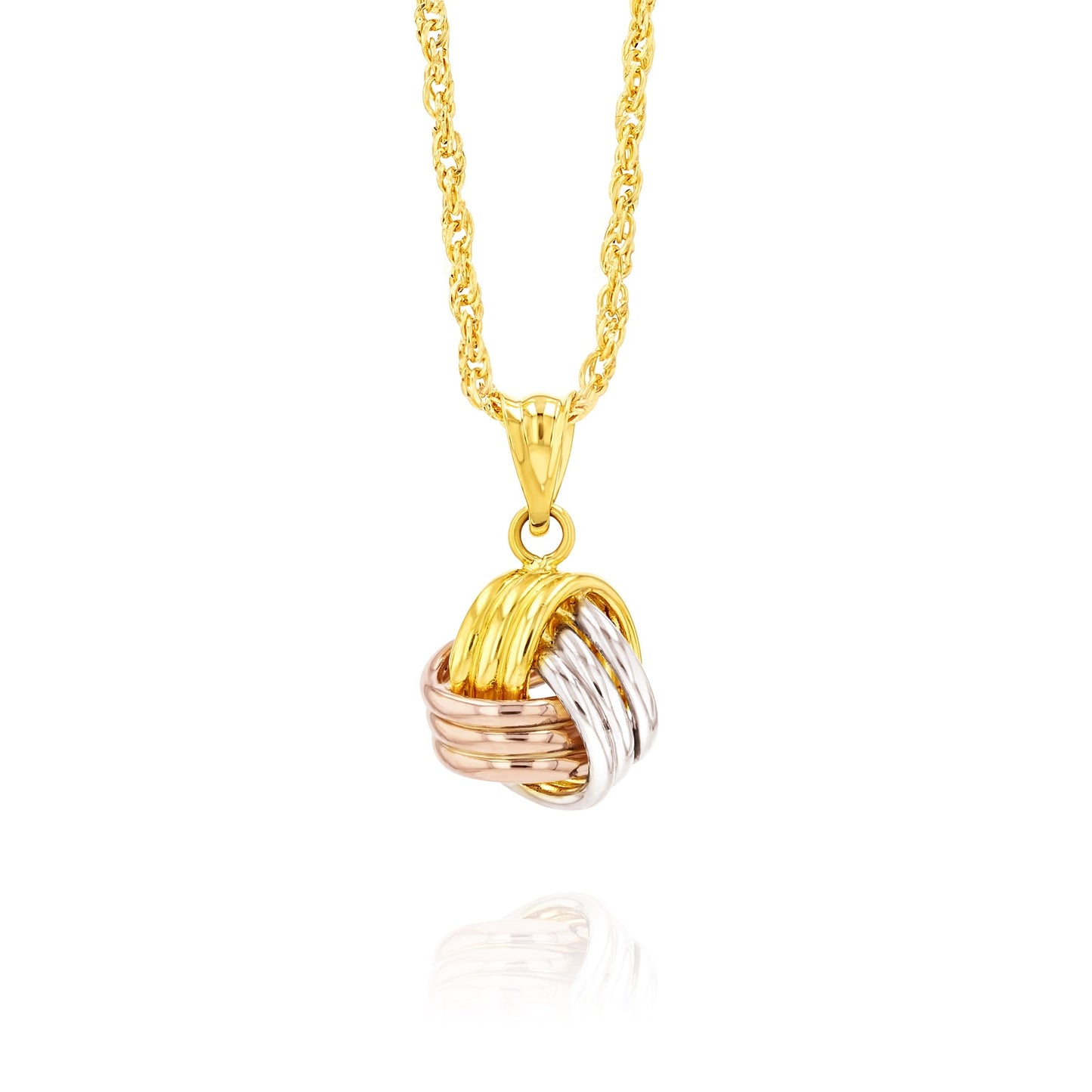 18K Pure Gold Knot Necklace