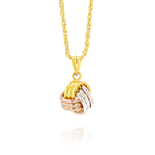18K Pure Gold Knot Necklace