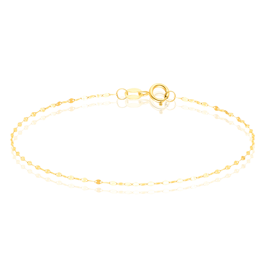 18K Pure Gold Thin Mirror Bracelet