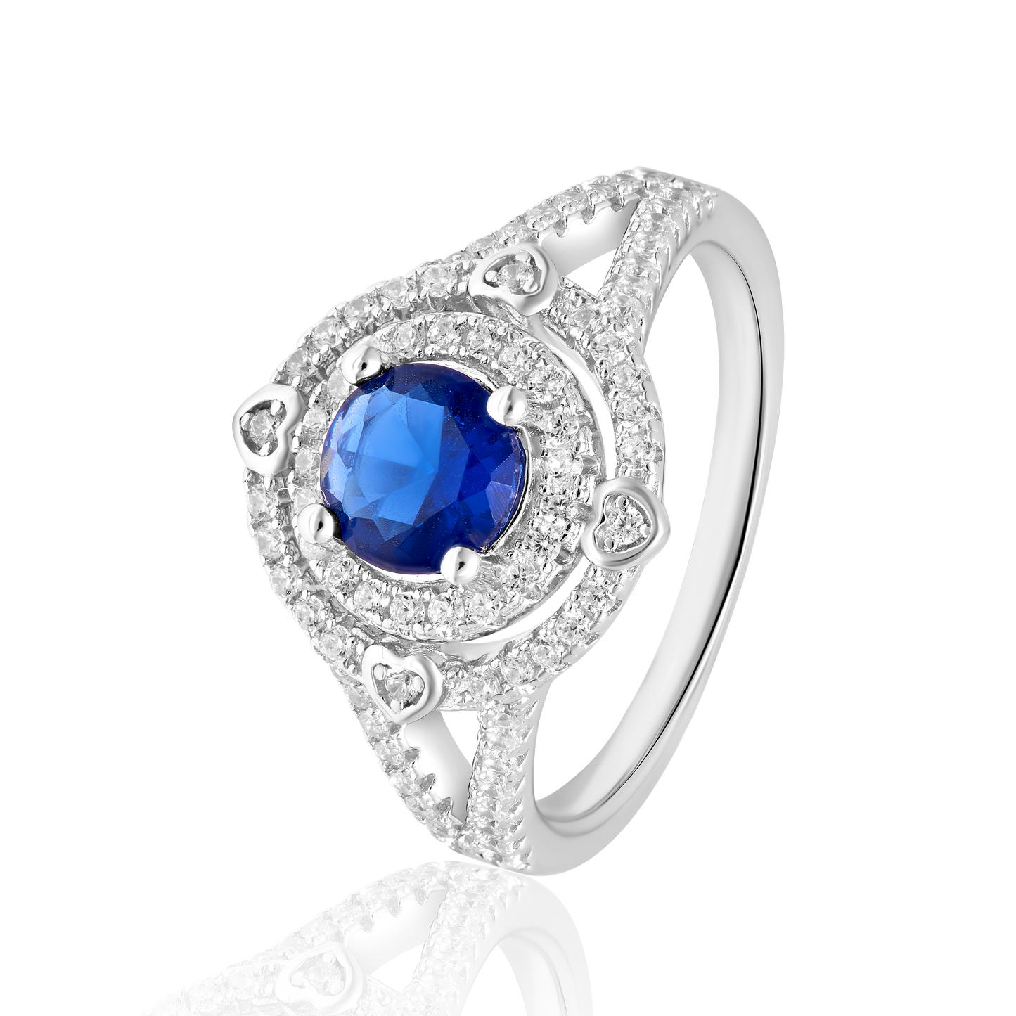 Real 925 Sterling Blue Stone Silver Rings