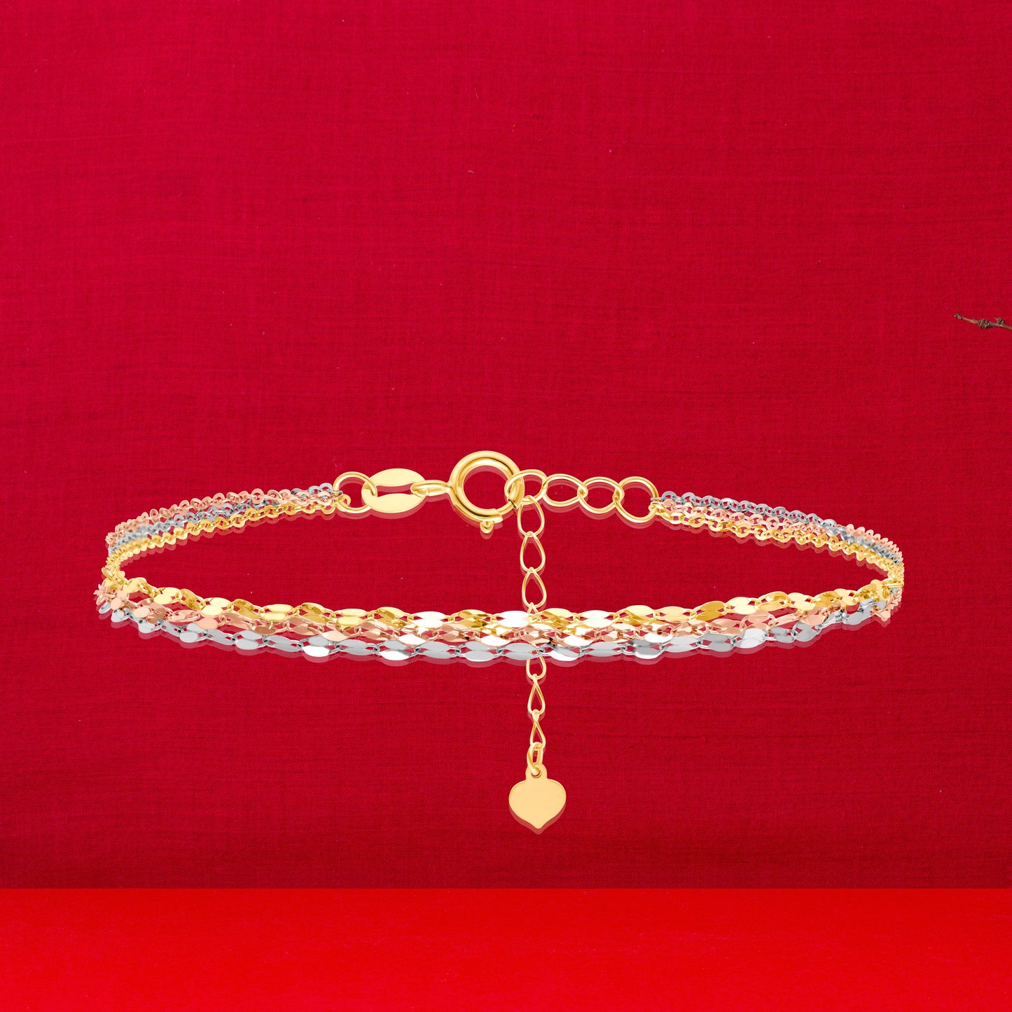 18K Pure Gold Multi Layer Bracelet