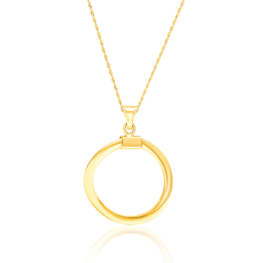 18K Pure Gold Twisted Round Necklace