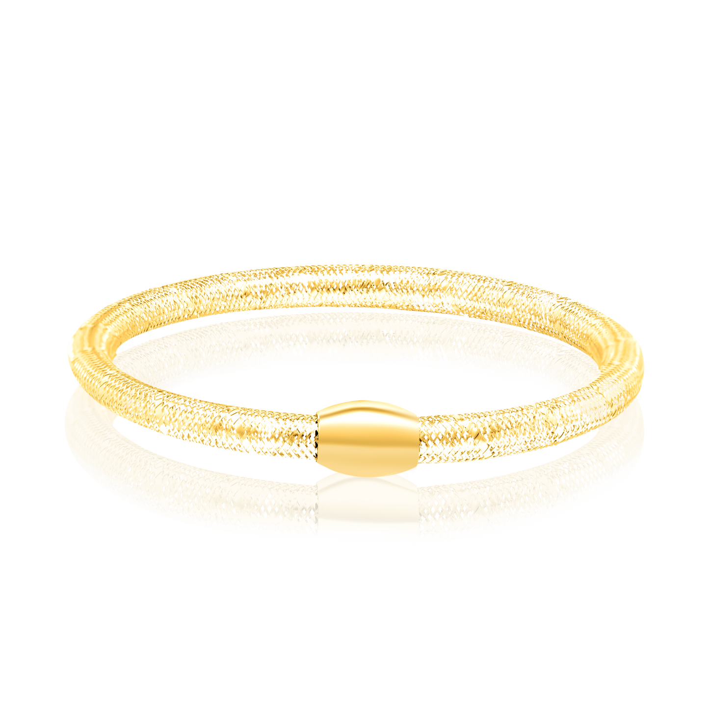 18K Pure Gold 3 Color Bangles Set