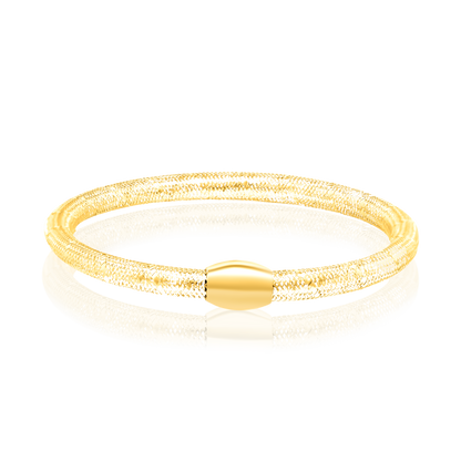 18K Pure Gold 3 Color Bangles Set