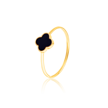 18K Pure Gold V.C Black Jewelry Set