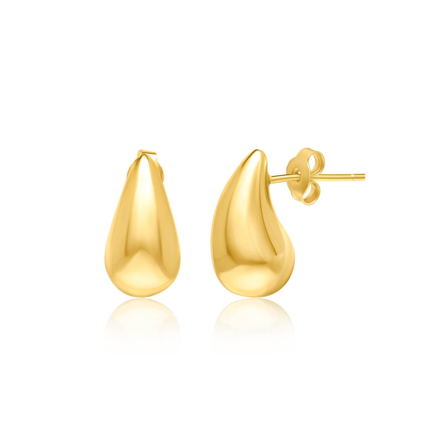 18K Pure Gold Curved Drop Jewelry Set