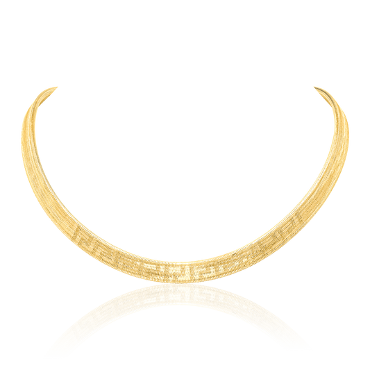 18K Pure Gold Elastic Necklace