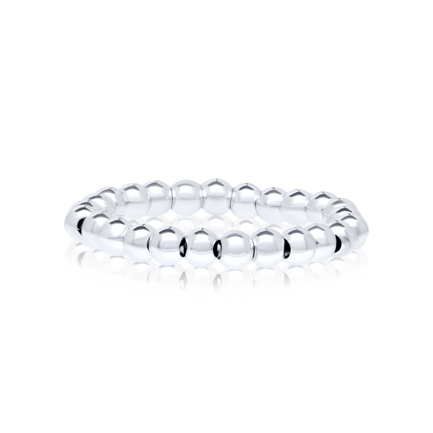 18K Pure White Gold Seed Ring