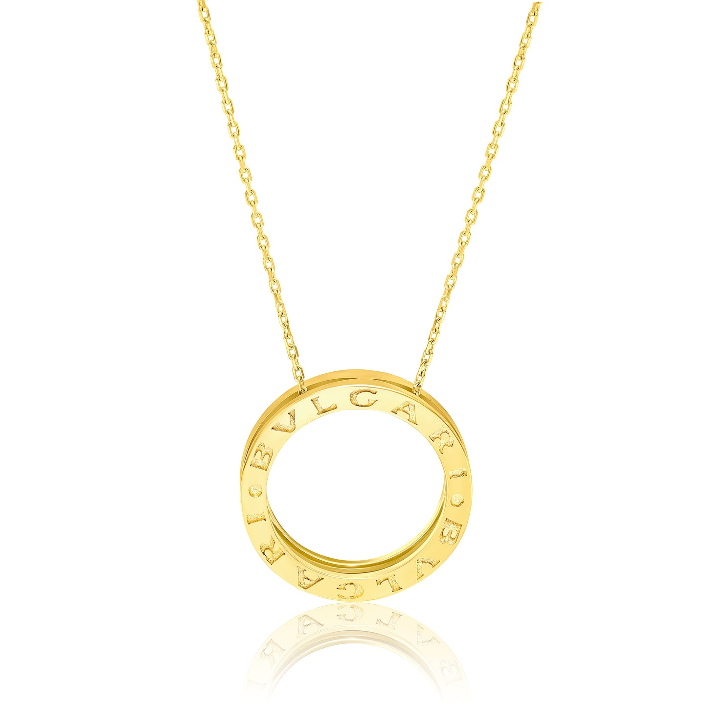 18K Pure Gold Elegant Round Necklace