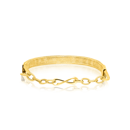 18K Pure Gold 3 Color Elastic Bangle Set