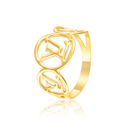 18K Pure Gold L.V Ring