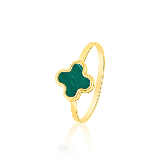 18K Pure Gold V.C Green Ring