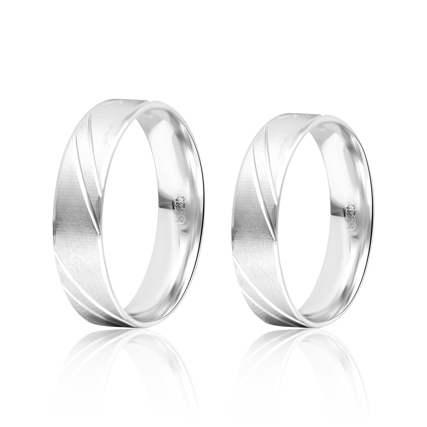Real 925 Sterling Silver Couple Rings