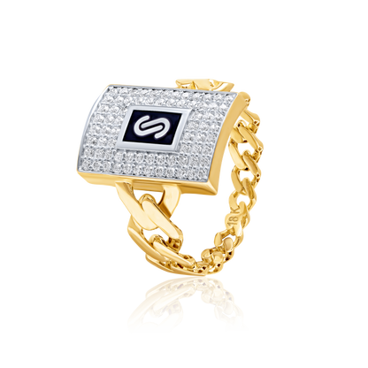 18K Pure Gold Elegant Linked Jewelry Set