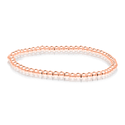 18K Pure Rose Gold Elastic Seed Bangle