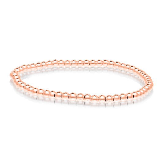 18K Pure Rose Gold Elastic Seed Bangle