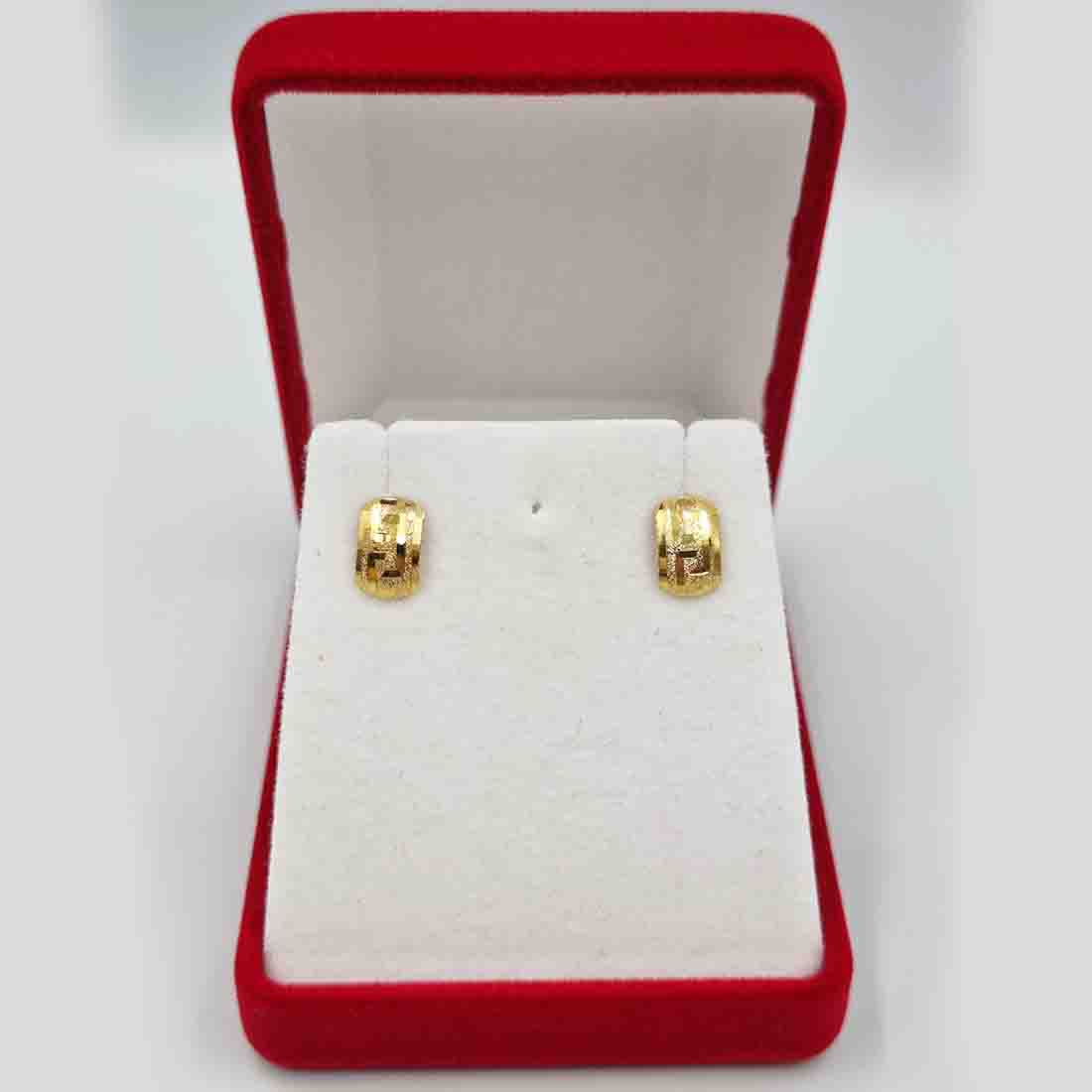 18K Solid Gold Clip Design Screw Earring | Earring | 18K Gold Jewelry