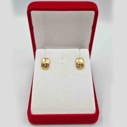 18K Solid Gold Clip Design Screw Earring | Earring | 18K Gold Jewelry