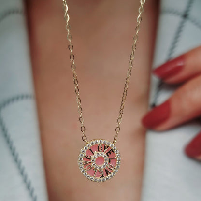 18K Pure Gold Love Necklace