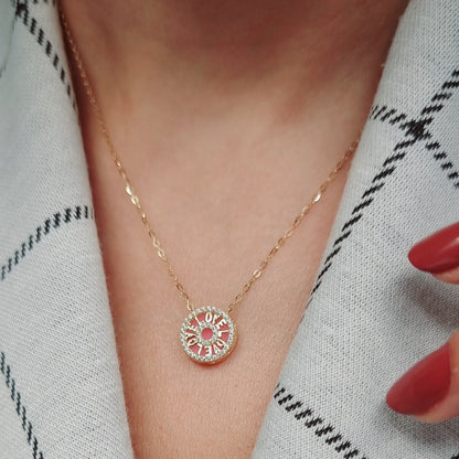 18K Pure Gold Love Necklace
