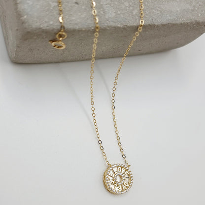 18K Pure Gold Love Necklace