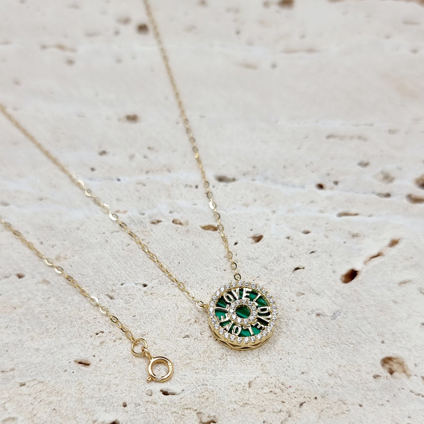 18K Pure Gold Love Necklace