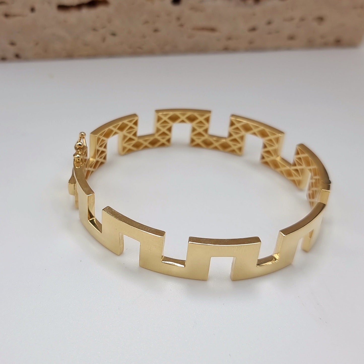 18K Pure Gold Elegant Design Bangle