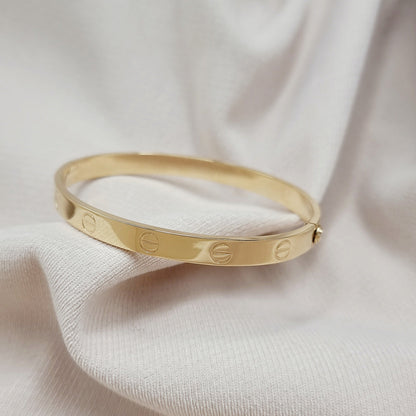 18K Pure Gold C.R Bangle
