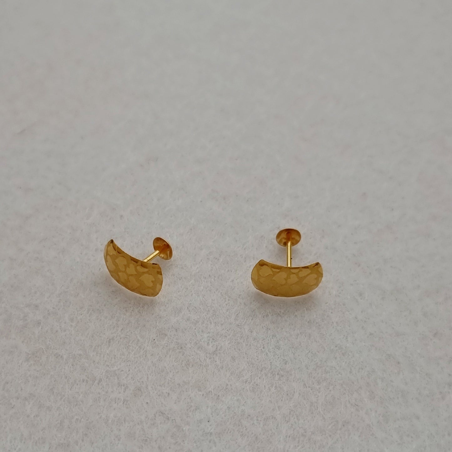 18K Pure Gold Love Earring Set