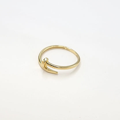 18K Pure Gold Nail Ring